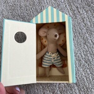 Maileg Little Brother in Beach Cabin, new in box